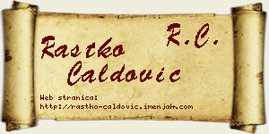 Rastko Ćaldović vizit kartica